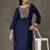 structured women embroidered kurta with trousers