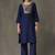 structured women embroidered kurta with trousers