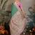 green ethnic motifs ready to wear saree with unstitched blouse piece