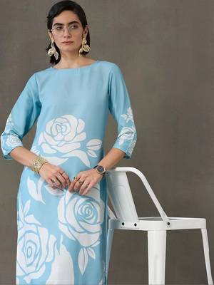 formal women printed kurta with trousers 3