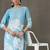formal women printed kurta with trousers