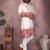 Light pink heavy linen cotton embroidery sequence work premium designer only kurta