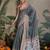 grey printed saree