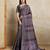 coffee ajrak printed  saree