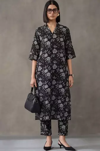 tailored printed cotton kurta sets