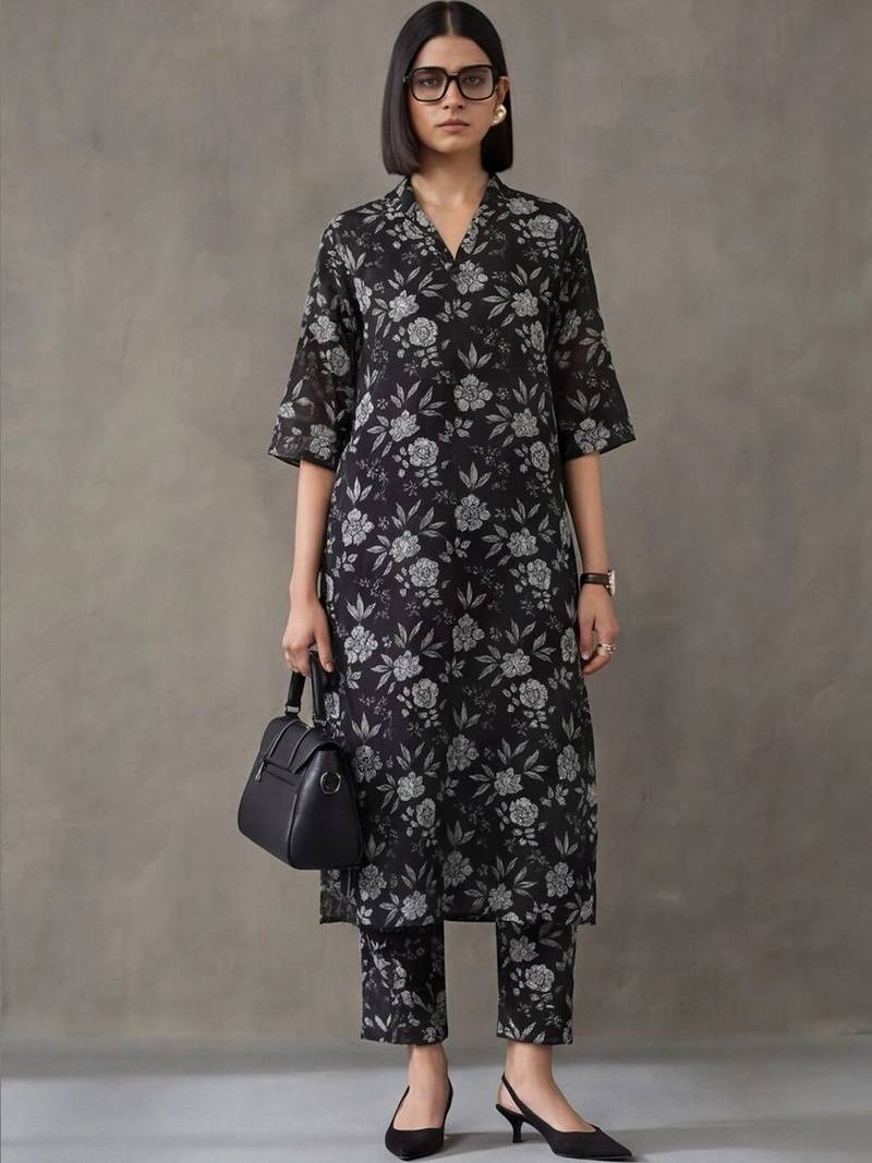tailored printed cotton kurta sets