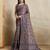 coffee ajrak block art silk handloom saree  with tassels