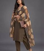 tailored women kurta with trousers with dupatta