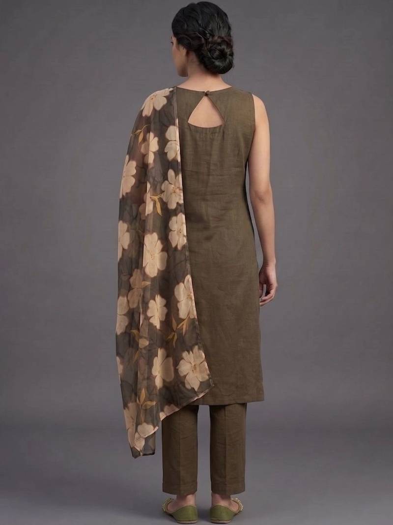 tailored women kurta with trousers with dupatta