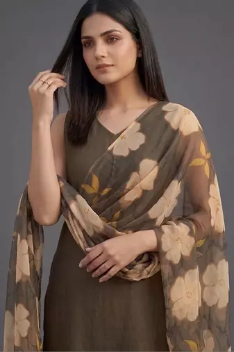tailored women kurta with trousers with dupatta