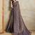 coffee ajrak block art silk handloom saree  with tassels