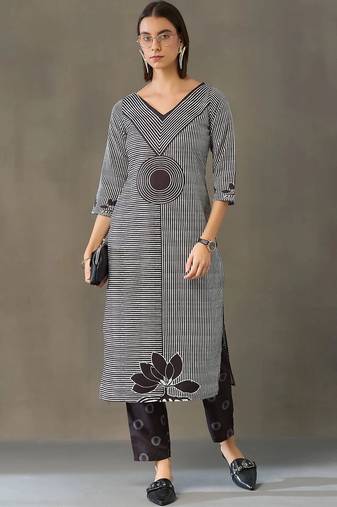 everyday workwear women printed kurta with palazzos