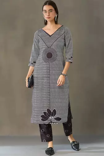 everyday workwear women printed kurta with palazzos