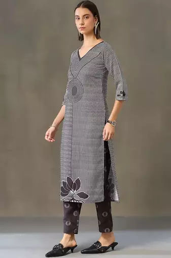 everyday workwear women printed kurta with palazzos