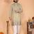 Rani pink heavy linen cotton embroidery sequence work premium designer kurta pajama