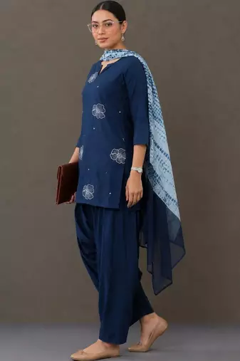 workwear women embroidered kurta with salwar with dupatta