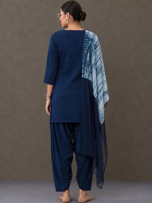 workwear women embroidered kurta with salwar with dupatta 5