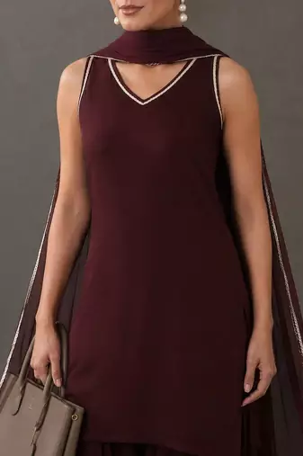 structured women kurta with patiala with dupatta