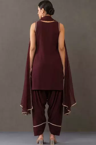 structured women kurta with patiala with dupatta