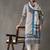 tailored women printed kurta with trousers with dupatta