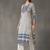 tailored women printed kurta with trousers with dupatta