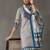 tailored women printed kurta with trousers with dupatta