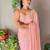 Peach embellished sequinned  saree