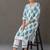 structured women printed kurta with trousers