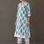 structured women printed kurta with trousers
