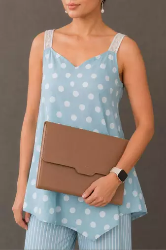 smart women printed kurti with palazzos