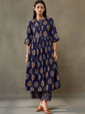 tailored women printed kurta with palazzos 1