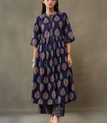 tailored women printed kurta with palazzos