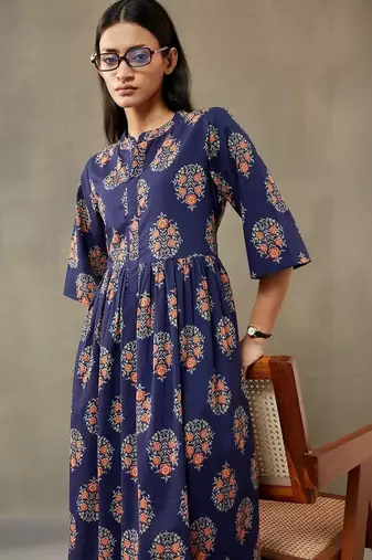 tailored women printed kurta with palazzos