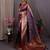 purple purple & red ethnic motifs woven design zari patola saree