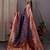 purple purple & red ethnic motifs woven design zari patola saree