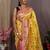 yellow yellow & pink ethnic motifs woven design zari patola saree