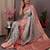 white white & red ethnic motifs zari handloom banarasi saree