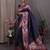 navy_blue navy blue & pink woven design zari silk blend banarasi patola saree