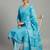 smart women printed kurta with trousers with dupatta