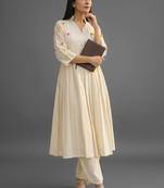 workwear women striped kurta with trousers