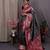 black black & pink ethnic motifs woven design zari patola saree