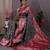 black black & pink ethnic motifs woven design zari patola saree