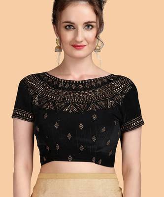 gold gold-toned silk blend saree 5