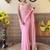 pink embellished sequinned pure georgette saree