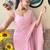pink embellished sequinned pure georgette saree