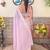 mauve embellished sequinned poly georgette saree