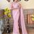mauve embellished sequinned poly georgette saree