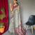 beige floral printed saree