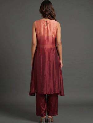 tailored women dyed kurta with palazzos 2