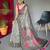 beige floral printed saree